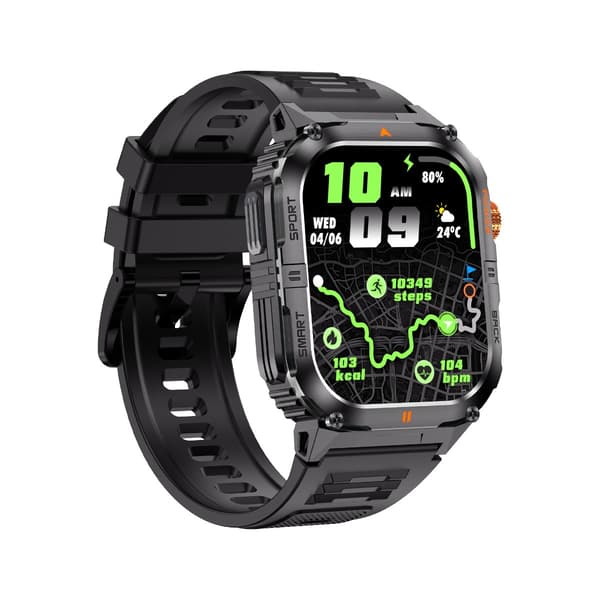 Multifunktionell Smartwatch med Hälsoövervakning & Bluetooth-Samtalsfunktioner kompatibel med Android och iOS Black Black