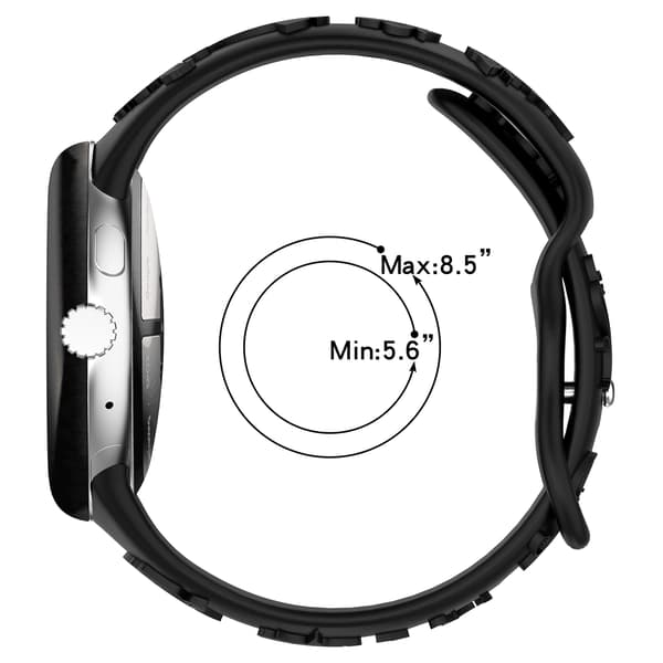 Silikonarmband för Google Pixel Watch 2 Black Black