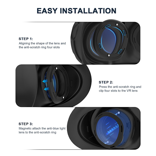 STARTRC Anti-Scratch Ring Lens Protector til Meta Quest 3 VR Headset