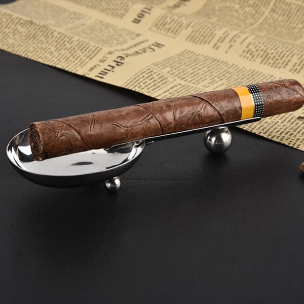 Cigar Askebæger i Rustfrit Stål - Håndpoleret & Transportabel Cigarholder