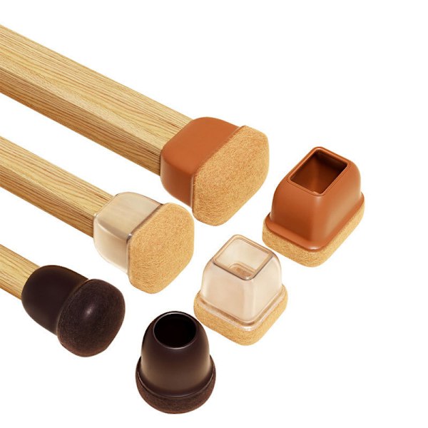 Runda Stolsbensskydd (8-pack) Svart M