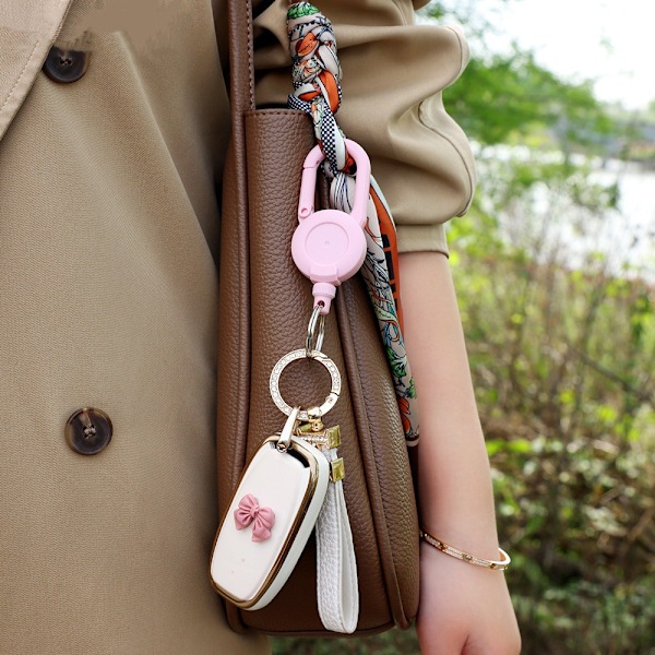 Utdragbar nyckelring Pink Pink