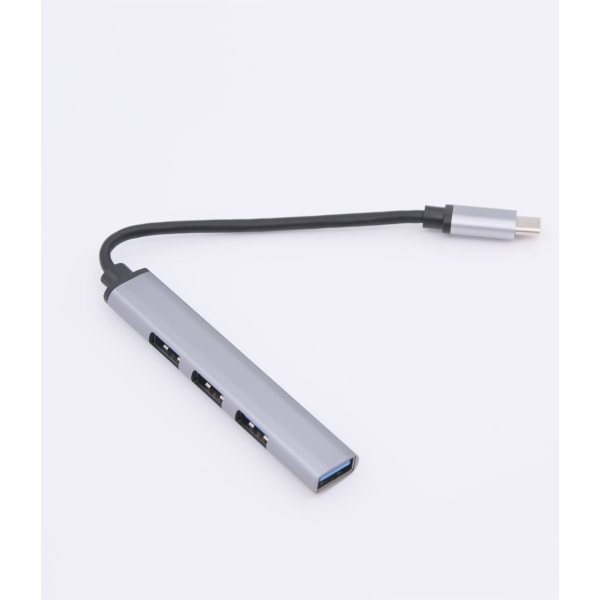 INF USB-C hub med 4 USB-porte 5 Gbps Aluminium