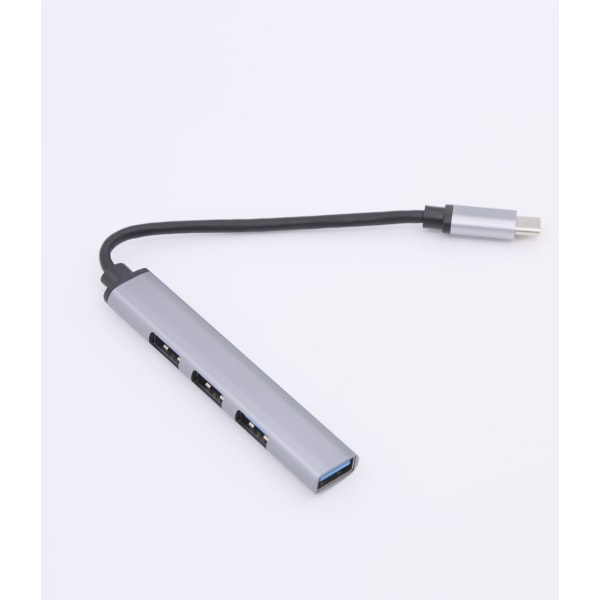 USB-C-keskitin, jossa 4 USB-porttia 5 Gbps Alumiini