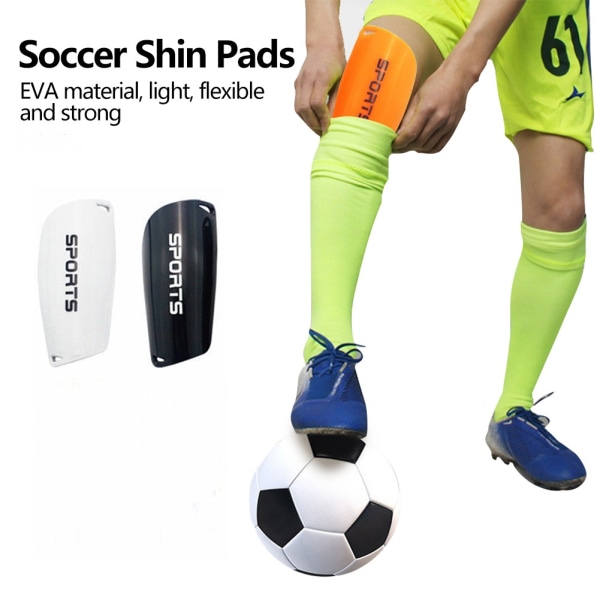 Fodbold skinnebensbeskyttere lette åndbare størrelse M 1 par Hvi Hvid