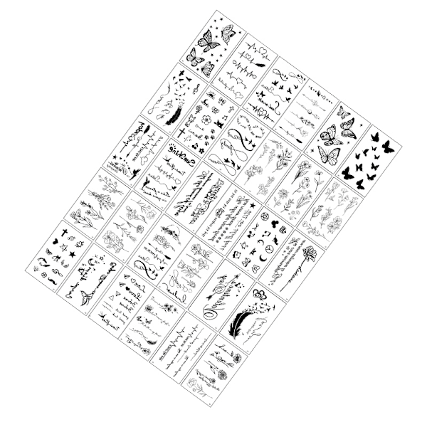 Midlertidige tatoveringer i mørk serie - 30 unikke designs