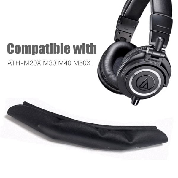 Kudde för huvudbåge till Audio-Technica ATH-M20X M30 M40 M50X Svart
