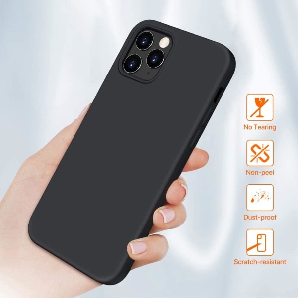 Iskunkestävä suojakuori iPhone 12 Pro Max Black -puhelimelle