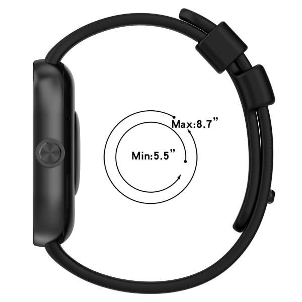 Silikonarmband för Xiaomi Smart Band 8 Pro/ Redmi Watch 4 Svart