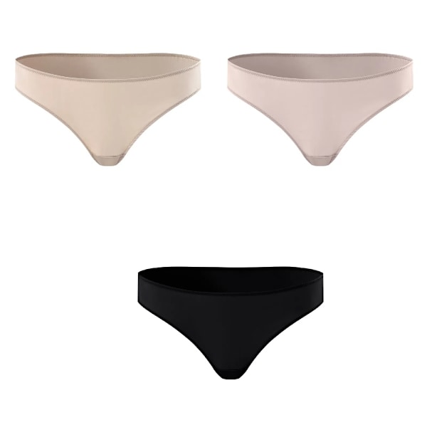 Silkeslena sommarsiden trosor för kvinnor - 3-pack XL