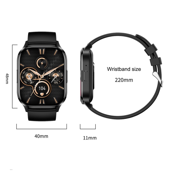 Smartwatch Vandtæt Bluetooth Smartwatch Sort