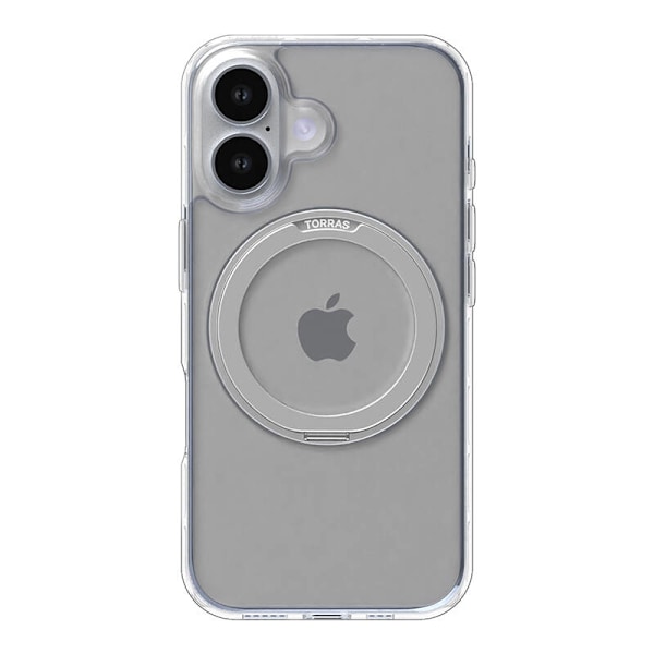 Torras Ostand Pro -kotelo iPhone 16 Plus:lle (läpinäkyvä)