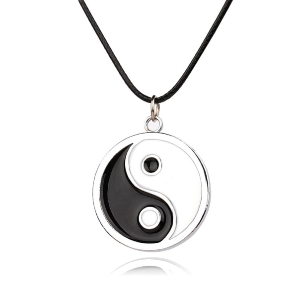 Kaulakoru Yin Yang riipuksella Musta/valkoinen