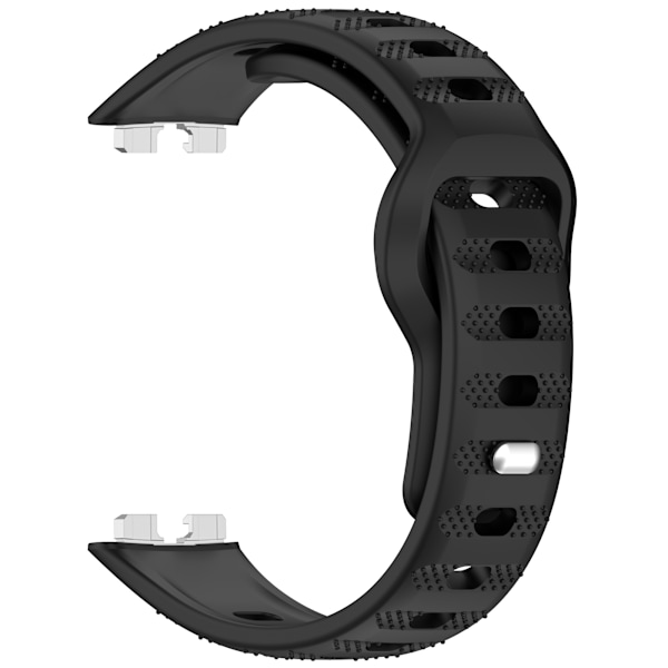 Silikonerem til Huawei Band 10/9/8 - Prikket tekstur Sort