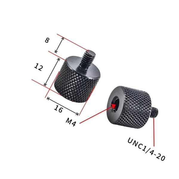Adapter 1/4" till M10 för stativ och kameror - 5-pack M4