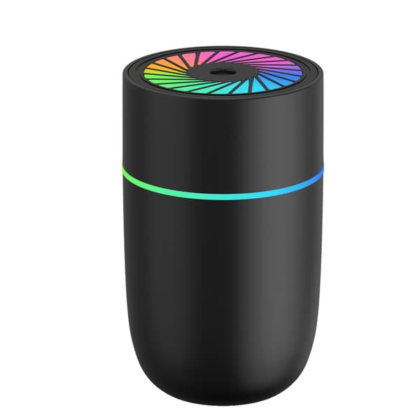 WT-009 Bil Luftfugter: USB Mini Støjsvag Farverigt Lys Black Black