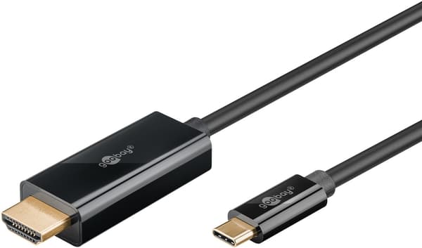USB-C™-til-HDMI™-kabel, 3 m, sort