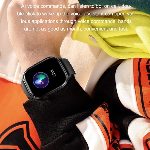 Älykello Vedenpitävä Bluetooth-puhelut Älykello Black Black