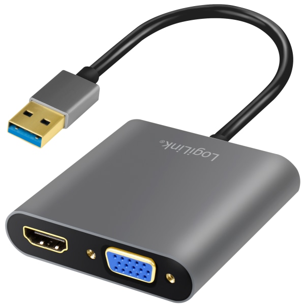 LogiLink USB-A 3.0 -> HDMI-Hona + VGA-Hona Adapter