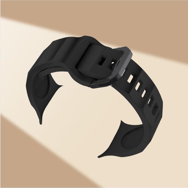 Silikonearmbånd til Apple iWatch 9 Black S Black S