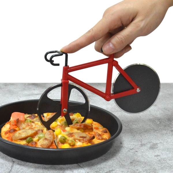Cykel pizzaskärare, rostfri pizzakniv Modell A