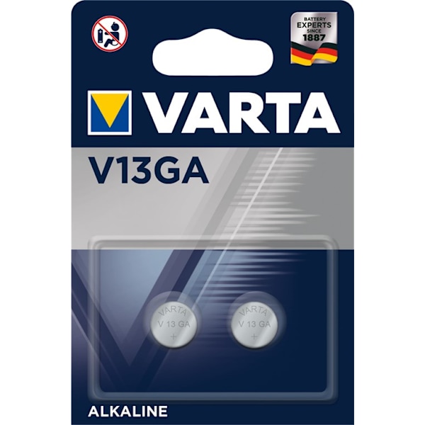 LR44 (V13GA) batteri, 2 st. i blister