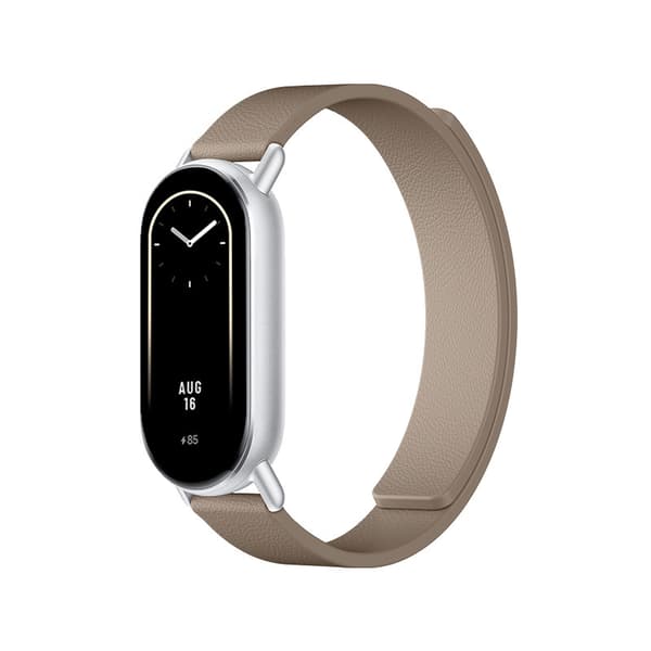 Læderrem til Xiaomi Band 8/9 - Magnetisk Brown Brown