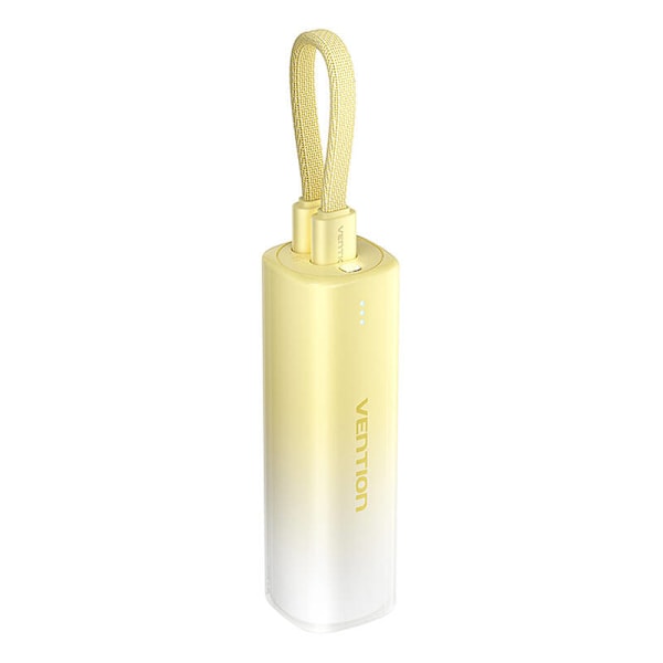 Powerbank 5000mAh Vention FHWY0 20W + kabel USB-C gör blixt (żółty)