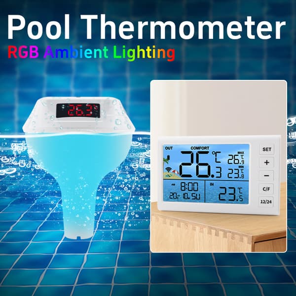 Flytande Pooltermometer med LED-Display, TS-PL01
