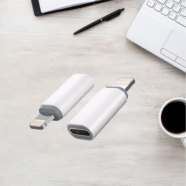 FA03 USB-A - Type-C -sovitin - Apple-tyylinen valkoinen