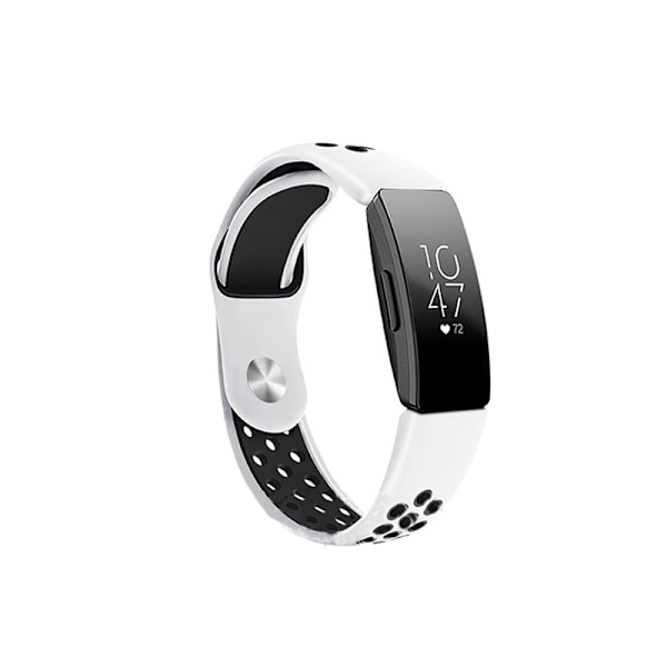 Silikonarmband för Fitbit Inspire/Inspire HR/ACE2 Vit+svart M