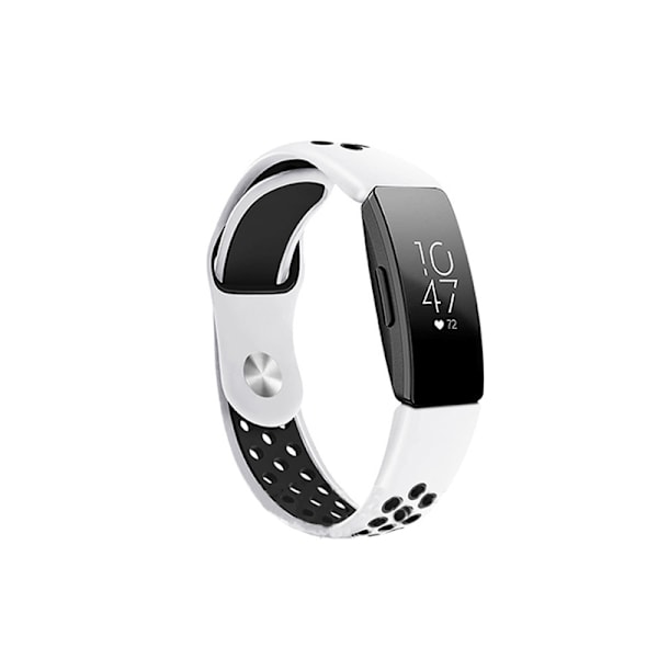 Silikoninen kellonranneke Fitbit Inspirelle/Inspire HR:lle/ACE2:lle Valkoinen + musta M