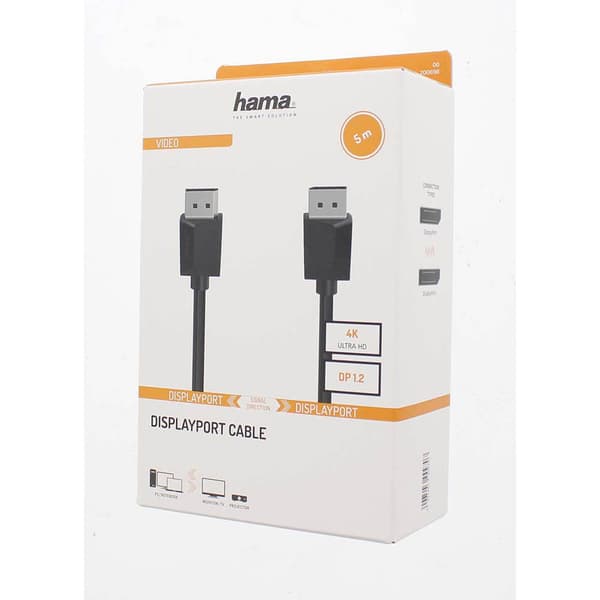DisplayPort-kabel 1.2 Ultra-HD 4K 5m Sort