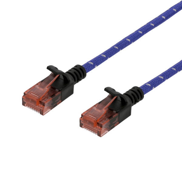 Tough Slim CAT.6A U/UTP Patch Cable, 28AWG, 3.8mm, 2m, blue