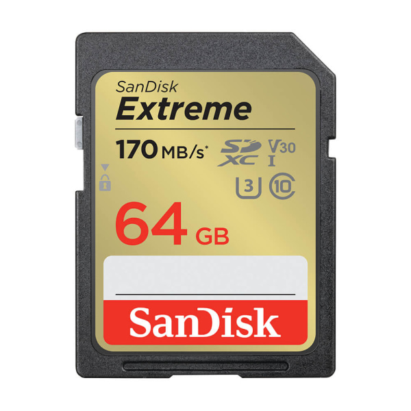 SDXC Extreme 64GB 170MB/s UHS-I C10 V30 U3