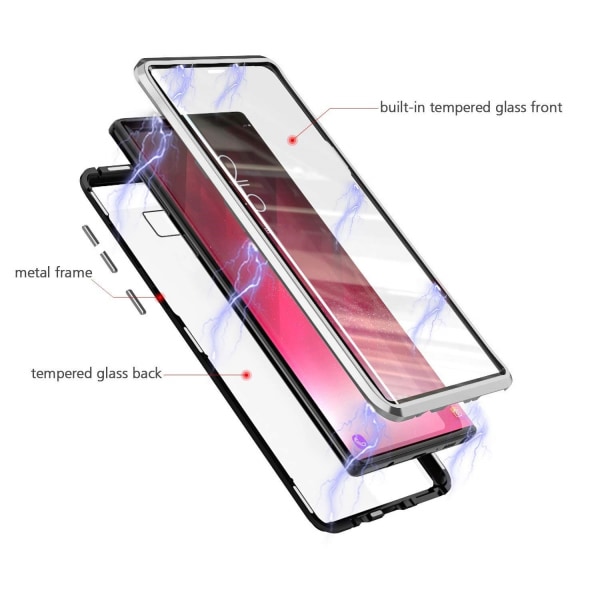 Magneettinen kuori Samsung Galaxy S10 Plus - hopea