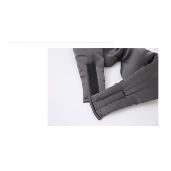 INF 100% Mulberry-silkkinen uninaamio naisille ja miehille Tummanharmaa