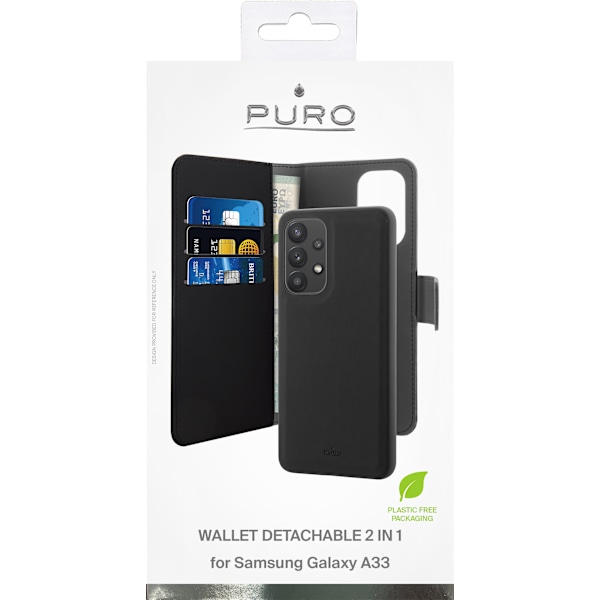 Samsung Galaxy A33 5G Wallet Detachable, Black