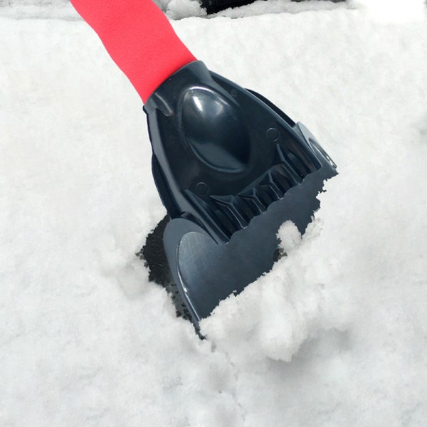 Isskrapor för bil Vindruta snöskrapa för bil med skumhandtag Röd