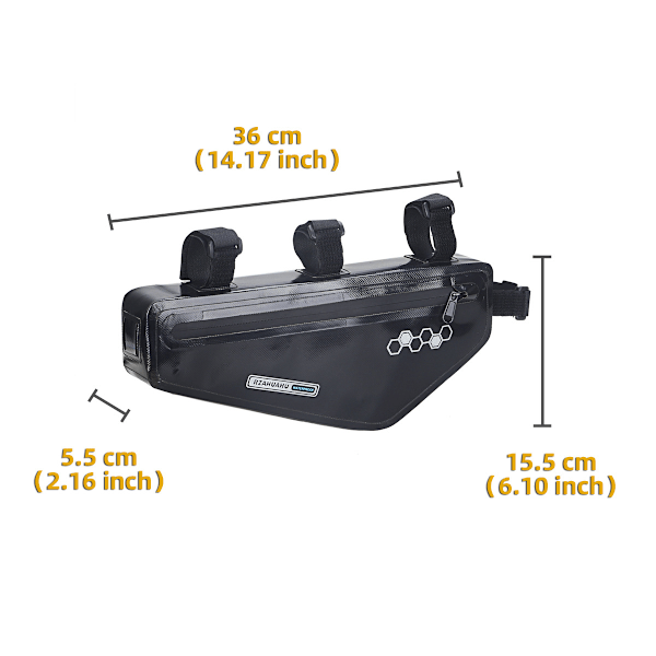 Sort PVC Triangle Cykeltaske