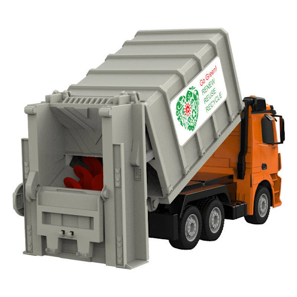 Fjärrkontroll RC sopbil 1:26 Double Eagle (orange) Mercedes-Benz Antos E676-003