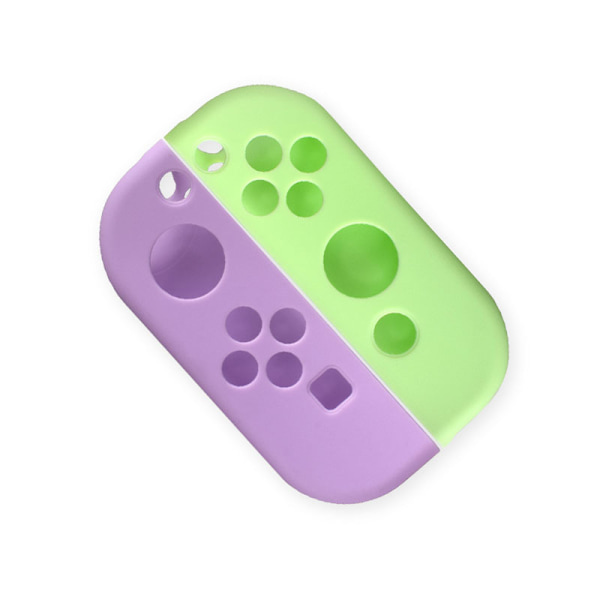 Silikonskyddsfodral för Switch Joycon Grön+lila