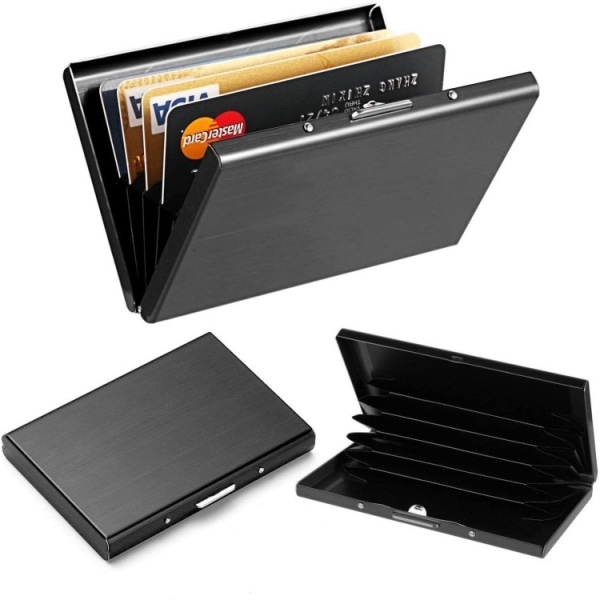 INF RFID-kortholder med 6 kortpladser Sort