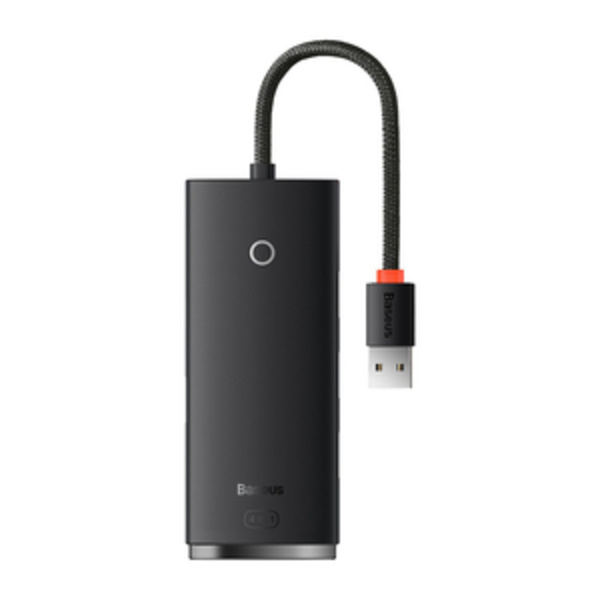 Baseus Lite Series Hub 4in1 USB till 4x USB 3.0, 25cm (svart)