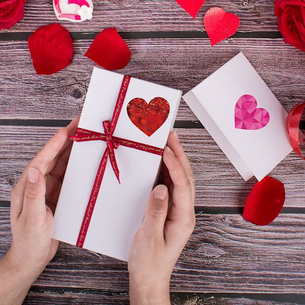 Sæt med 16 hjertestickers til Valentinsdag