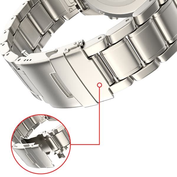 22 mm snabbfäste titanband med säkerhetsspänne - titan