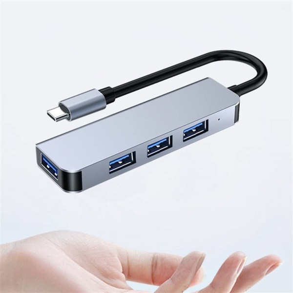 Dual Type-C USB A Hub med 4 USB3.0-portar