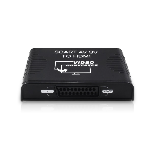 AV S-Video Scart till HDMI omvandlare 1080P Svart