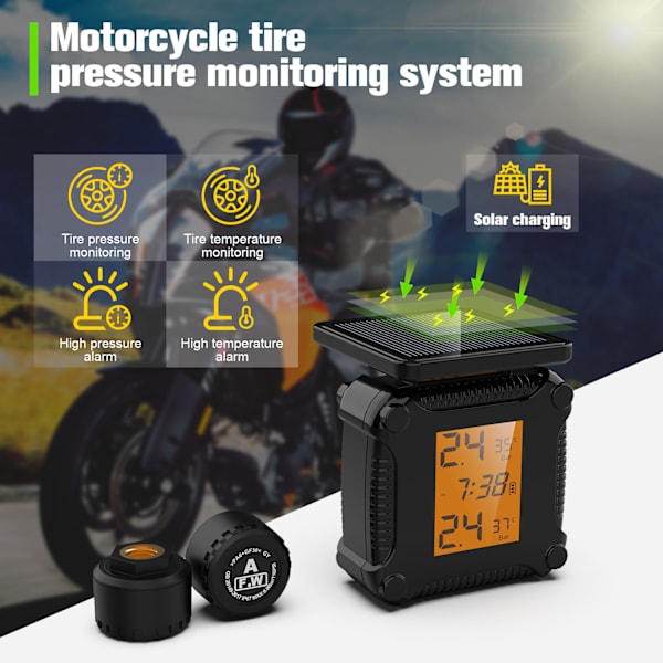 M8 Motorcykel Däcktrycksövervakningssystem