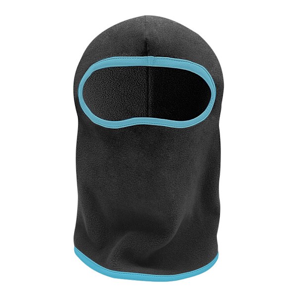 Talvifleece-balaklava - Pyöräilyyn sopiva kasvomaski kylmään sään Musta + Sininen